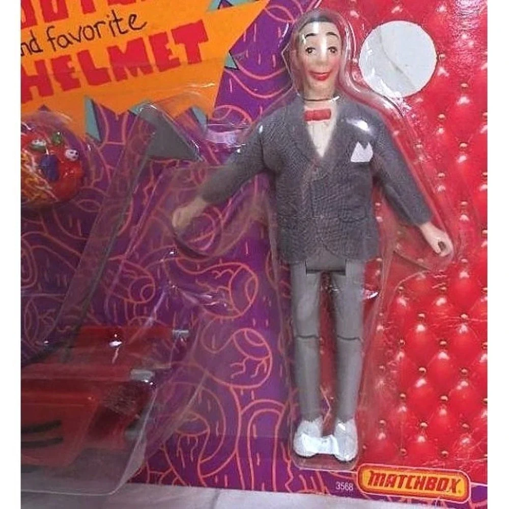 1988 Matchbox Playhouse Pee-Wee Herman, Scooter & Helmet Figure Set Sealed READ - Picture 6 of 16